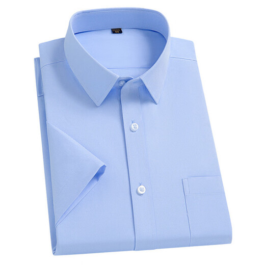 Jinlilai Pure Cotton Free Kurzärmel-Hemd Frühling und Sommer Neues Drei-Sicht atmungsaktiv und leicht zu handhaben, das geschäftlich formale Hemd mit Tasche weiß.