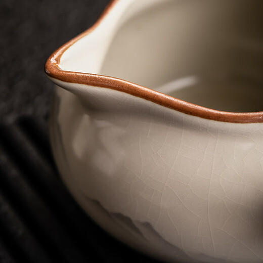 Porcelain brand tea set Guanshan automatic tea set complete set Ru kiln tea infuser complete set home gift Kung Fu tea set drainage tea tray set <Shui Mo Guan Shan> automatic tea set eight cups + tea tray