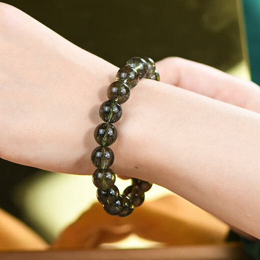 Eternal symbol light luxury brand collectible crystal bracelet natural 7A + Brazilian old mine green seven bracelet for men and women birthday gift 7a + about 7mm green seven