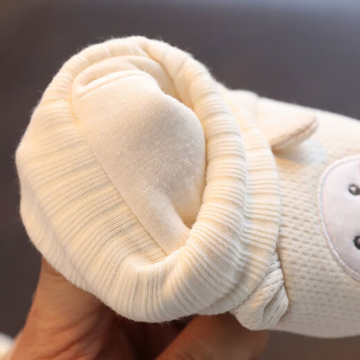 Feiyuejia baby shoes 0-1 years old, autumn and winter, male and female babies, 6-12 months, toddler cotton shoes and socks, soft sole newborn foot covers, bird blue cloth bottom, 1 pair, one size fits all, inner length 12cm, recommended for 6-12 months