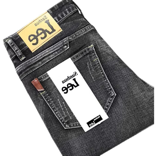 Lee Dprre Summer Summing Stretch Jeans Business Holle Lo suelto Retraso Casual Gran Tamaño Alta Cantal transpirable Pantalones para hombres 866 Azul (One Piece) La imagen es la pantalla de espejo inverso 30 (circunferencia de la cintura 2.3 pies)