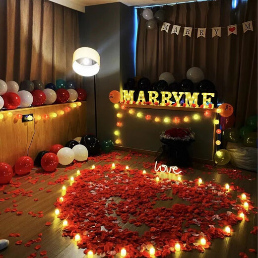Huaiyin Simulated Rose Petal Wedding Hand Sprinted Wedding Mariage Room Ktv Bar Confestion proposition de la Saint-Valentin Décoration décoration du lac Bleu 50 Pieces [Installation comprimée]