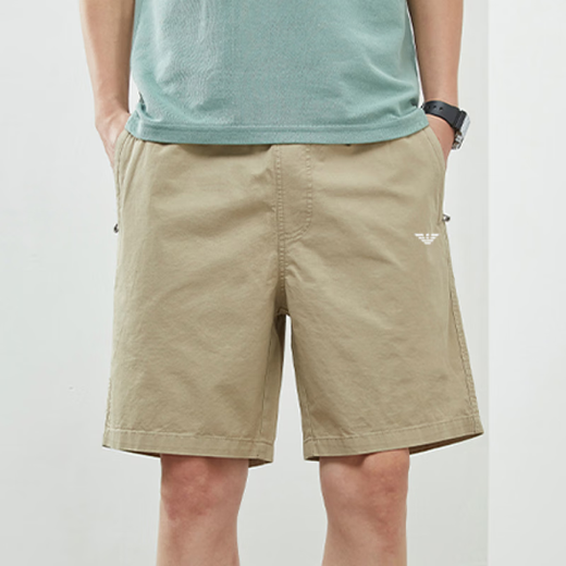 Qi Armania Summer Casual Shorts Men's Youth Version coréenne Pure Coton Purs de sports minces Loose Pantalon D9224 Bleu foncé M