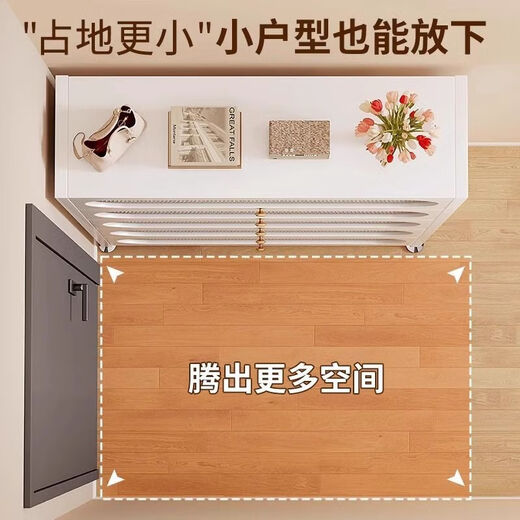达丞钢制鞋柜门口入户柜收纳柜一体靠墙封闭式鞋架超大容量多层阳台柜 白色方形门-防潮防锈 五门十层1000*350*1695