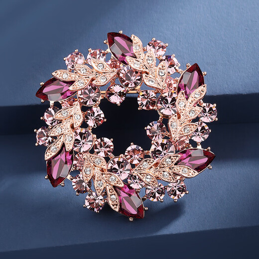 LZJV brooch high-end women's high-end exquisite fashion corsage pin accessories light luxury high-end coat holiday gift dazzling green + exquisite gift box