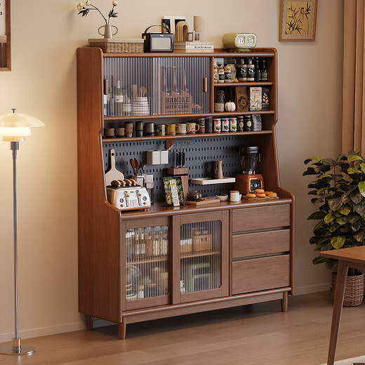 Kao solid wood sideboard against the wall integrated multifunctional living room simple wine cabinet storage cabinet 908#140*40*173cm