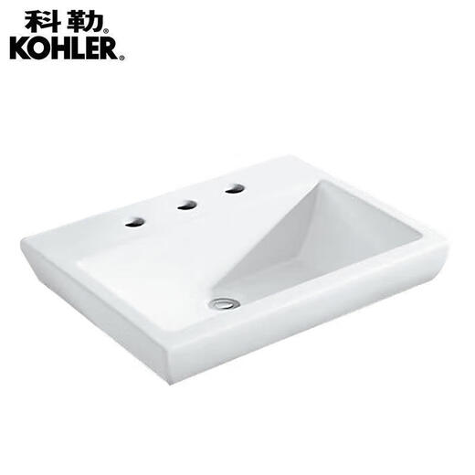 科勒（KOHLER）K-14715X台盆卫生间陶瓷方形艺术盆浴室柜洗手盆洗