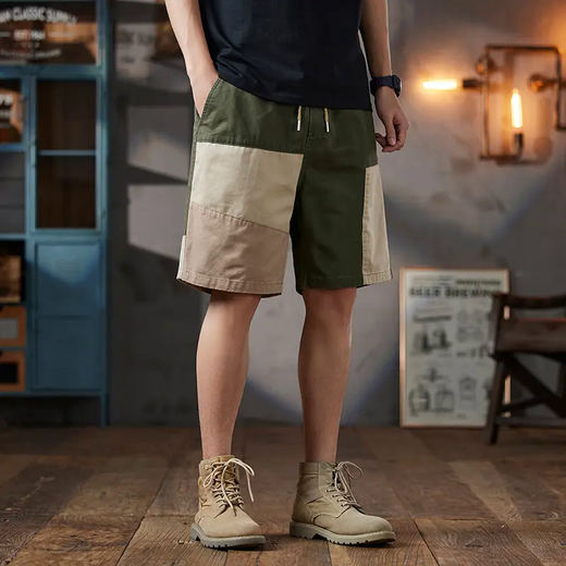 Fr.yh.zhass Nouveau short masculin Pantalon d'été masculin à cinq points respirant des sports lâches minces pantalons de travail 9277 Black M (90-115Jin [Jin est égal à 0,5 kg]))