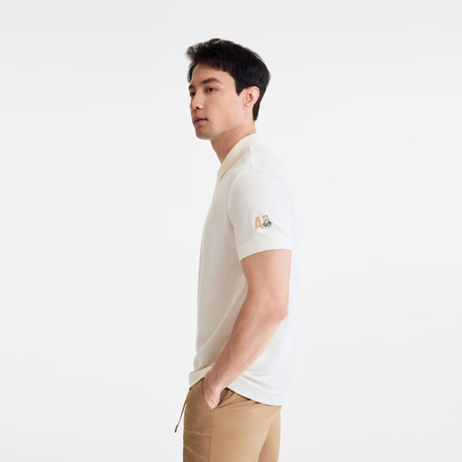 AIGLE POLO shirt T-shirt Spring and summer classic quick-drying sun protection outdoor short-sleeved men pink white AS832 M (175/92A)