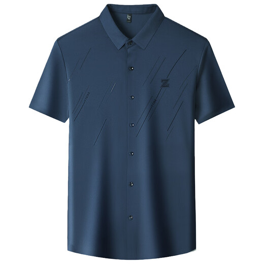Camisa de manga corta de lujo de alta gama AEMAPE AEMAPE AMAMENTO MODER SUMERA NUEVA FALLA ANTIA FRACHA FRACHA ANTIA Y NARNES 9901 Azul claro [100%] L 170115-135Jin [Jin equivale a 0.5 kg] desgaste
