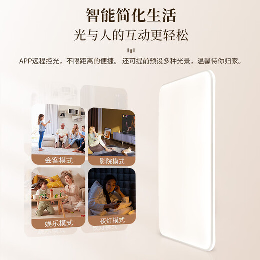 NVC full spectrum eye protection ceiling lamp living room headlight smart LED lighting fixture simple atmospheric light range S free installation