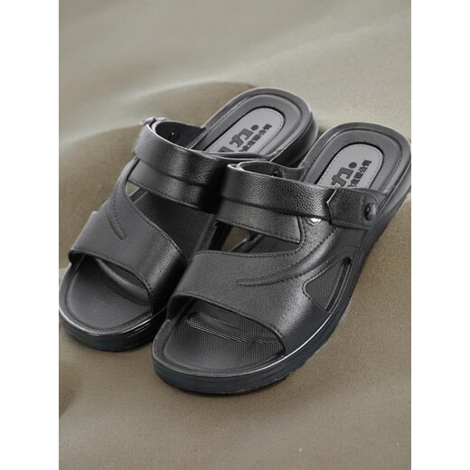 Huili Shanghai Summer Sandals Простые повседневные, не скользящие и устойчивые к износу ежедневной работы с двумя одеждами больших пляжных сандалий Huili 3888 (новая модель)/Brown 45 Стандартный код