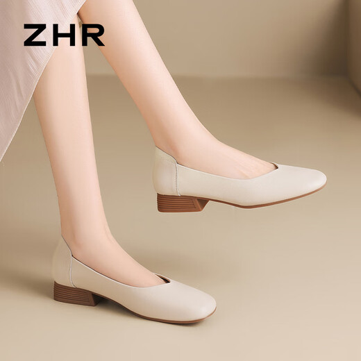 Zhr chaussures plates Tempérament pour femmes Style de banlieue carré Doudou pour femmes Chaussures confortables, légères et polyvalentes, une pièce AH677 M36