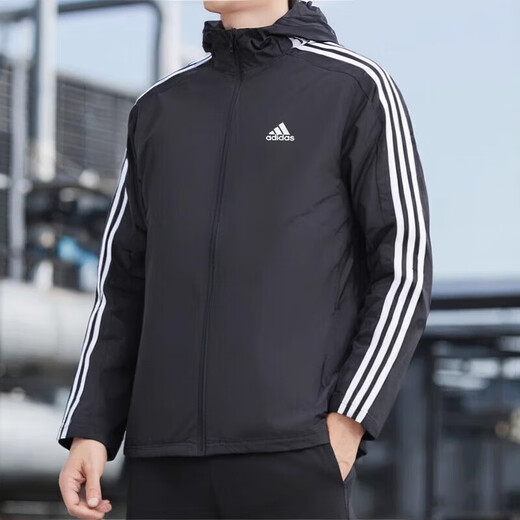 Adidas Herren Sportanzug 2025 Sommer Neue gewebte Kapuzenjacke Windschutz Jacke Strickhosen 2-teilige Set IB0381+GK9226 XS