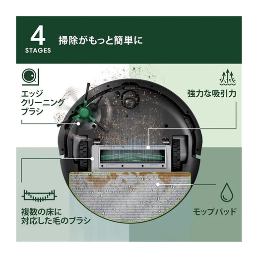 艾罗伯特（iRobot） Combo 105新款智能扫地机器人洗拖一体智能避障自动充电70倍强吸力 Combo105黑色