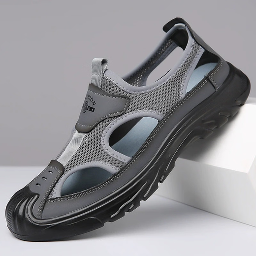 P.YH.ZH TAVERON SELECCIONADOS SOLUMAS SUMERACIONES DE SANTRA ALMENTABLES ALGUNOS MESH AGUJERO MESH SHATH Sports and informal Beach Shoes S826 Gray 38