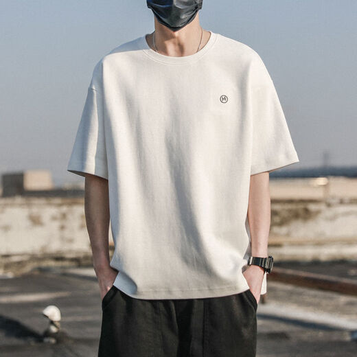 Gtyuwvg Amerikaner Trend Japanisch und Korean neues T-Shirt mit kurzer Ärmeln für Männer und Frauen gedrucktes Muster halbärmelig loses Casual T-Shirt für Männer und Frauen grau 1365 XL
