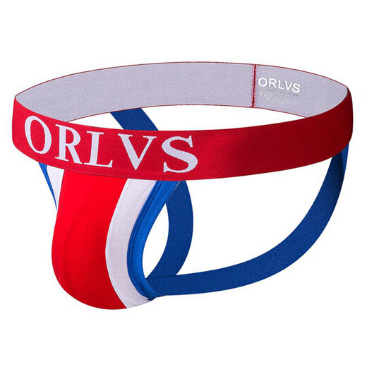 ORLVS men's underwear cotton double butt new sexy gay thong men's cross-border one-piece men's autumn and winter shorts set combination pack random color 3 pieces M recommended 45-55kg