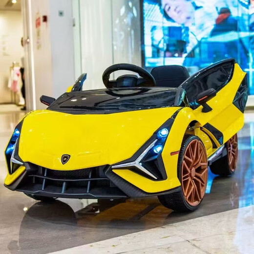 Xiaogazi children's electric car 2025 new four-wheeled car with remote control car for men and women baby toy car can seat a small person cream powder dual drive remote control self-driving swing leather seat