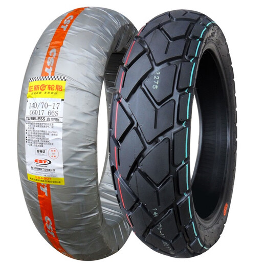 CST正新轮胎14070-17 80R17寸半热熔胎一摩托车GW250跑车真空胎外胎 140/70R17正新真空胎半热熔 质