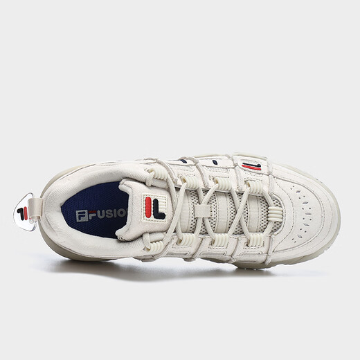 FILA FUSION FILA trendy basketball shoes for women, low-cut basketball cultural shoes, retro casual shoes, dad shoes, oatmeal color-T12W941206AOM 36.5
