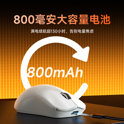 前行者X23pro无线鼠标电竞游戏蓝牙三模1K回报率无孔轻量化设计全键宏编程超长续航笔记本电脑ipad外设 X23Pro白色（三模连接-800mAh电池）