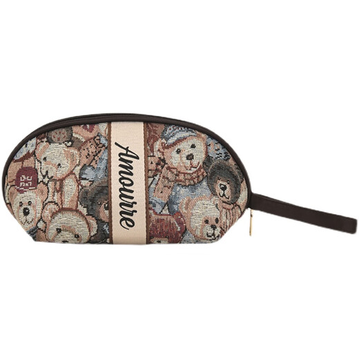 Cute Cartoon Bear Cosmetic Bag Large Capacity Portable Toiletries Bag Travel Storage Bag Portable Clutch Storage Bag Style 1