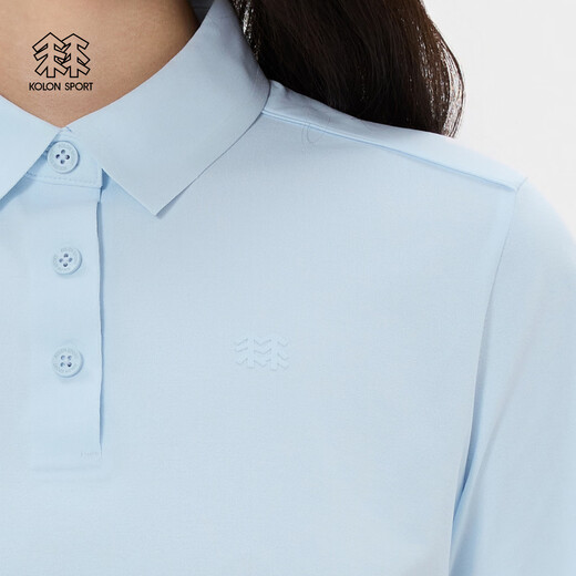 KOLON SPORT/可隆SECO POLO衫 女子吸湿速干T恤防晒UPF50+抗菌短袖 LKPT5MT826-LB 浅蓝色 2XL 180/100A