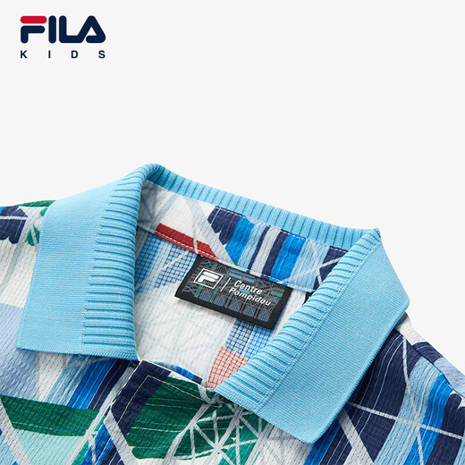 Fila x Pompidou Center Fila Children's Clothing Children's Shirt New Men's and Large Children's Casual Short-Sleeved Tops Full Print One-ZA 150 cm
