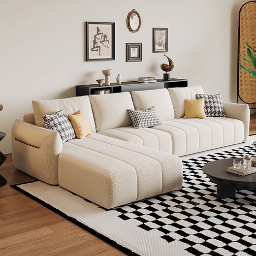 Jian Xin Fabric Sofa Chenille Modern Simple Dofa Living Room Маленькая и средняя квартира с тремя печатью угловой диван 826
