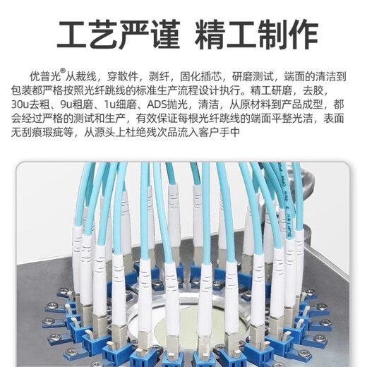 瑞畅捷康千兆万兆光纤跳线LC/FC/ST/SC多模双芯尾纤阻燃成品光纤线缆1m2m3m5m10m15m20m25m30m50米电信级 LC-LC万兆多模双芯OM3水绿色 1米