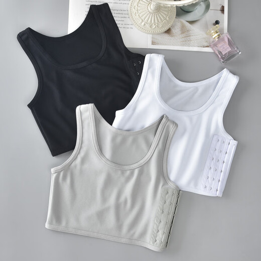 DILUNFEI Corset Women's Large Breast Reduction Underwear Seamless Breast Shaping Vest Students' Breast Slimming Breast Reduction Sports Wrap Breasts for Four Seasons White 4XL (161-170)