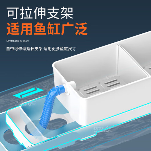 Wasser PET Shijia Fischtank ist mit Filterkasten, feuchter Trockentrennfiltertank, oberer Zirkulationsfilterbox, Filter Tropfbox, 3880 größere Bare Box ausgestattet