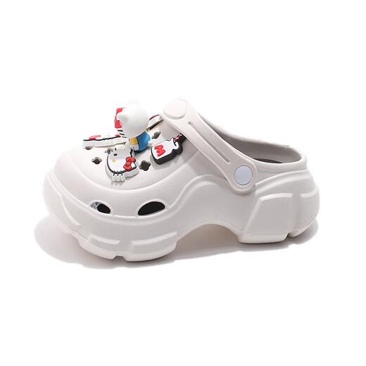 
HUALIN FASHION Children's EVA Beach Sandals Cartoon Cute Baotou Cave Shoes 2025 Summer White 28 -29 (Children's Model)
