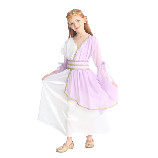 Jehohan Roman ancient Greek mythology performance costume Halloween performance costume cos Greek Princess Athena God King Zeus Children's elegant princess G0165L code 12013 equal code