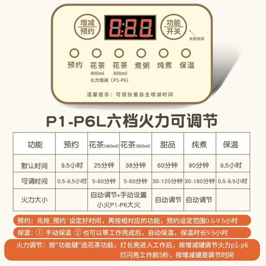 Good tool health pot all-glass kettle multi-function teapot mini office teapot for one person filter separated insulation stewing pot health cup small tea flower teapot smart model 0.85L glass cup + glass tea drain