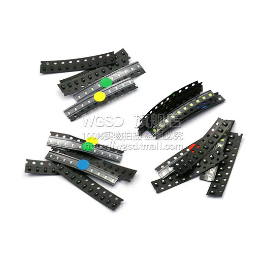 Dafuri 0805 0603 SMD LED light emitting diode commonly used component package 5 kinds of red, blue, green, yellow and white 10 pieces each 5 commonly used 0603 SMD LED light emitting diode package