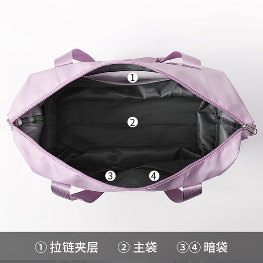 易旅旅行包大容量女很大拉杆手提出差便携待产收纳包运动健身包行李袋 【升级可扩展款】黑色(干湿分离 大