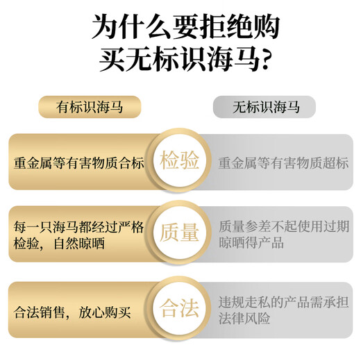海马药材一公一母大型海马干泡酒组合六角海龙海麻雀滋补汤料礼盒 1对2克（公母2只9-11cm）