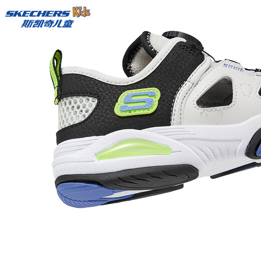 Skechers Small Armor Sandals 3.0 Comfortable Mesh Breathable Boys' Sports Shoes Fashion Frame Shoes 405320L Boys/White/Black/Yellow/WBKY 34