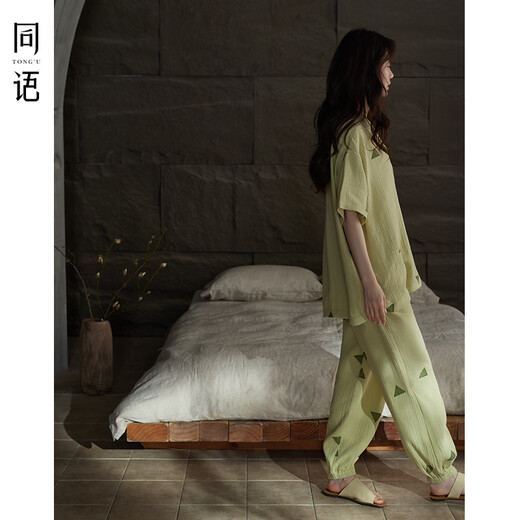 Neue Pyjama für Frauen im Sommer gewebten kurzärmeligen Anzug für Frauen können außen für Frauen Sommer-Heimkleidung Frauen-Z3892 m 160_ getragen werden (Höhe 155-163 cm, Gewicht 90-
