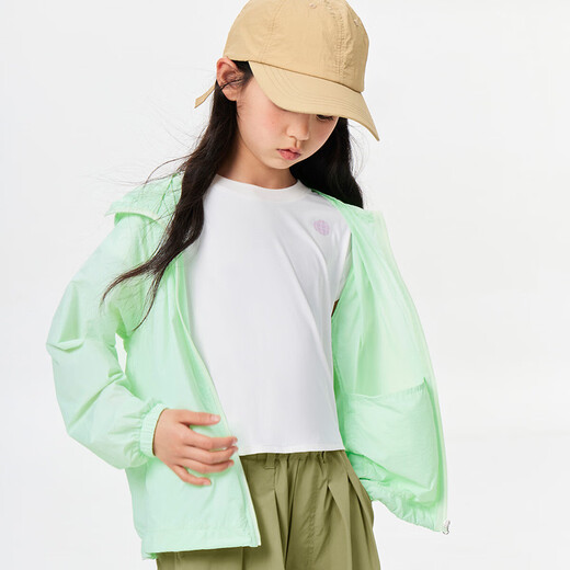 GXG children's summer new hooded jacket medium and large children's loose solid color sun protection outerwear