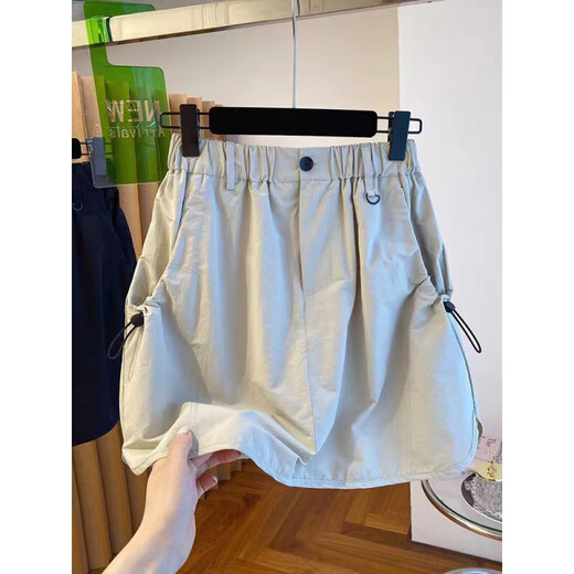 Trumpchi Vadern Korean version summer fat mm plus size 300 Jin [Jin equals 0.5 kg] design touching tooling retro skirt short skirt women loose high waist black R831 XL 120-150 Jin [Jin equals 0.5 kg]