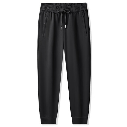 MAGIOPY luxury high-end brand men's casual pants men's 2025 spring plus size sports sweatpants men's cotton long pants men's black cuff 8901 XL