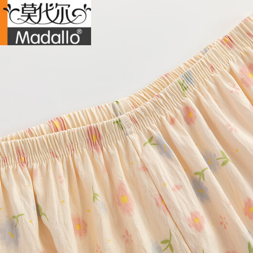 
Modal cotton silk pajama pants summer women's 2025 new thin large size can be worn outside with walk pants casual floral home shorts DK689+DK1 [two-piece package more discount] M 160 80-100