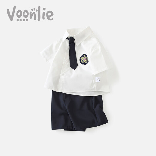 
Fanliboys college style suit summer clothes children fashionable children's clothes baby gentleman thin two-piece set summer