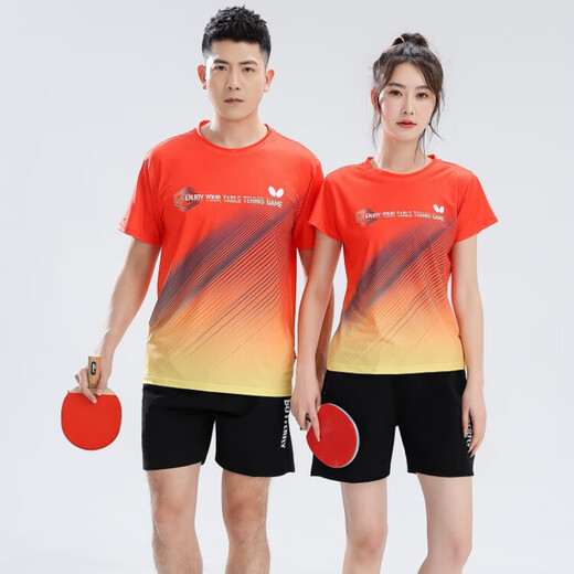 Butterfly Jersey Table Tennis Sportswear Set für Männer und Frauen Sommerrunde Nacken Kurzarm Kurzarm.