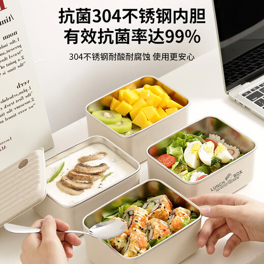 COOKSS Aislamiento Lunch Box estudiante de escuela primaria 304 Aislamiento de acero inoxidable Barrel Oficina Trabajador Microondas HORNO BENTO Caja de bento con tapa
