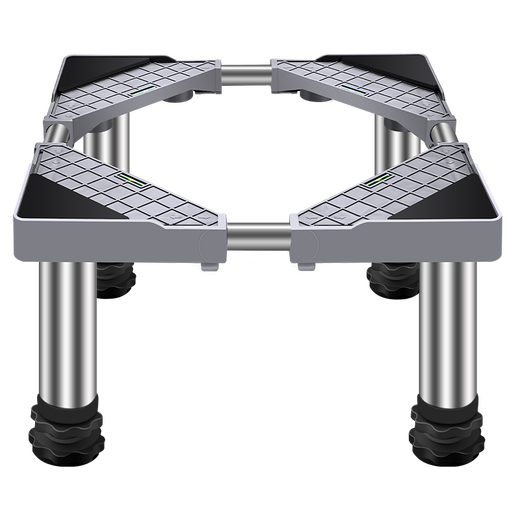 Washing machine base stainless steel raised pad height stand fully automatic roller adjustable stand refrigerator ice machine stand 4-legged stand total height 19-22cm white