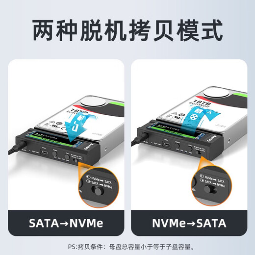 Maivo 2.53.5m.2 Estado sólido NVMESATA DISCO EXTERIO Lectura y escritura Copia de clonación Adaptador K10635 K3527N Negro 2.5/3.5/M.2 Copias mutuas Hardas